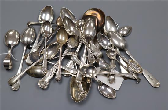 A quantity of miscellaneous silver flatware, 19.5 oz.